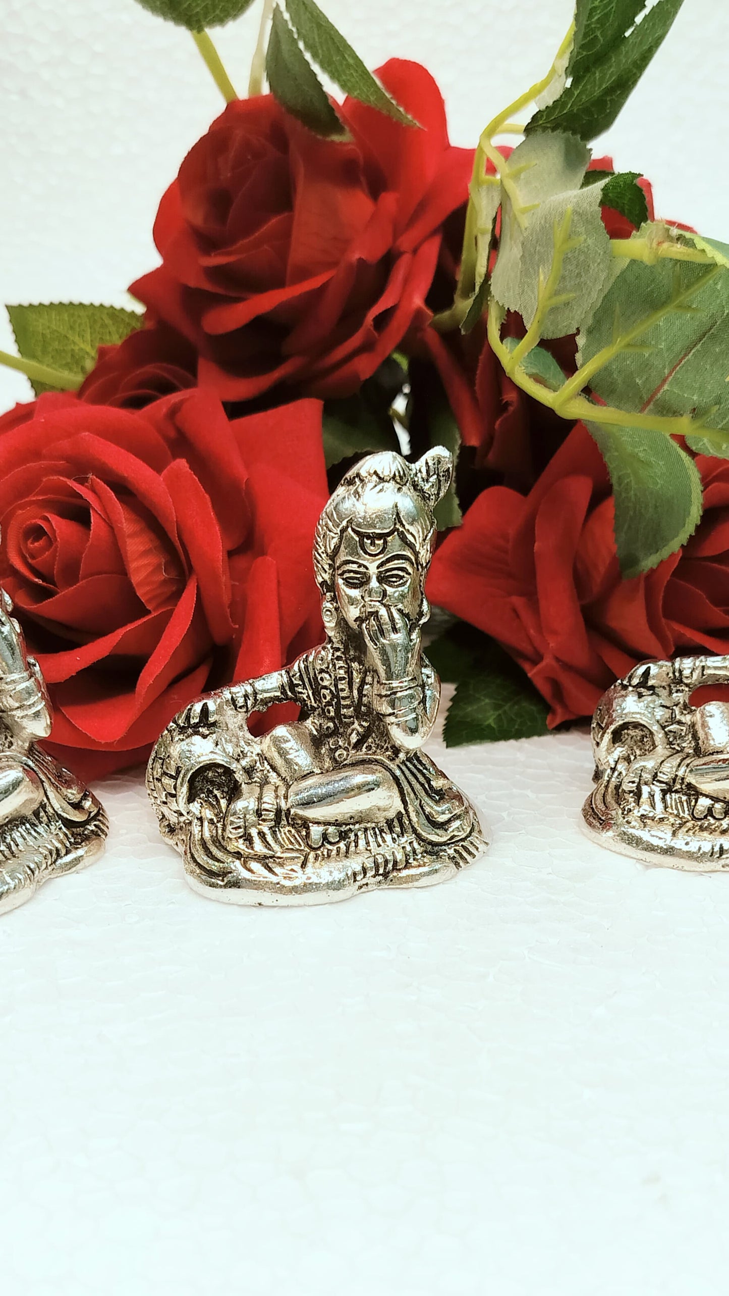 German silver antique Makhan Krishna