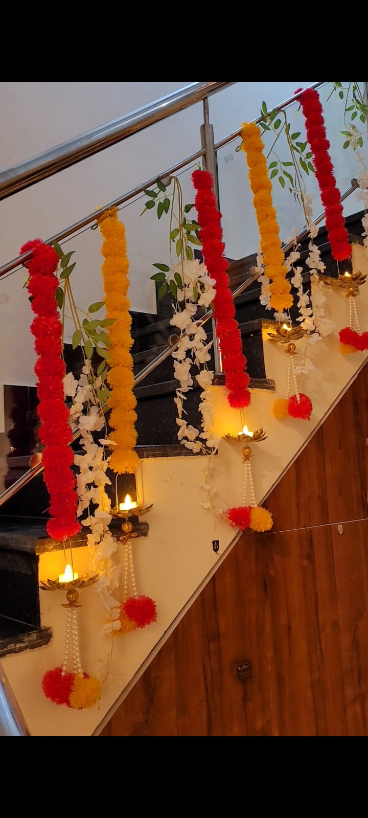 Marigold metal lotus hanging