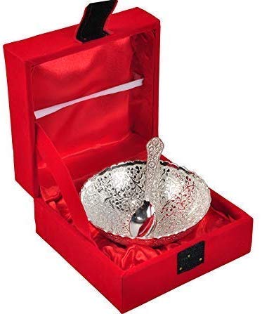 Bowl with spoon set in Velvet Box