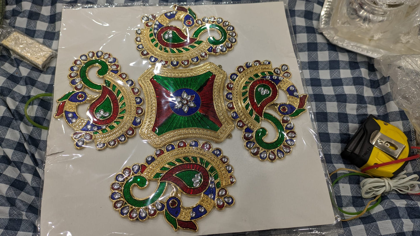 Rangoli peacock design