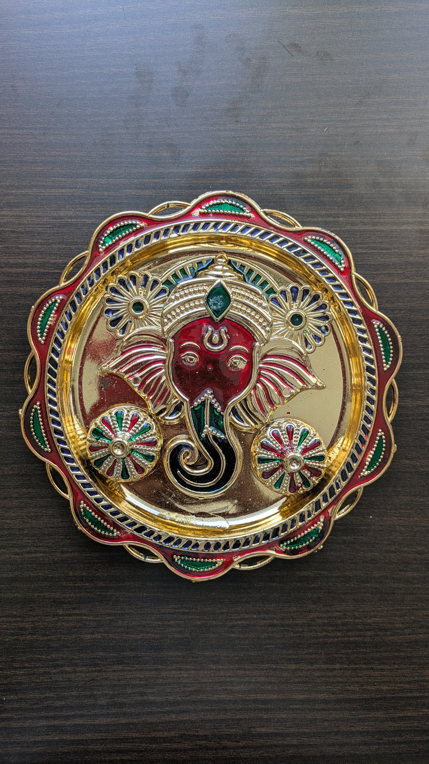 Gold Ganesha Plate