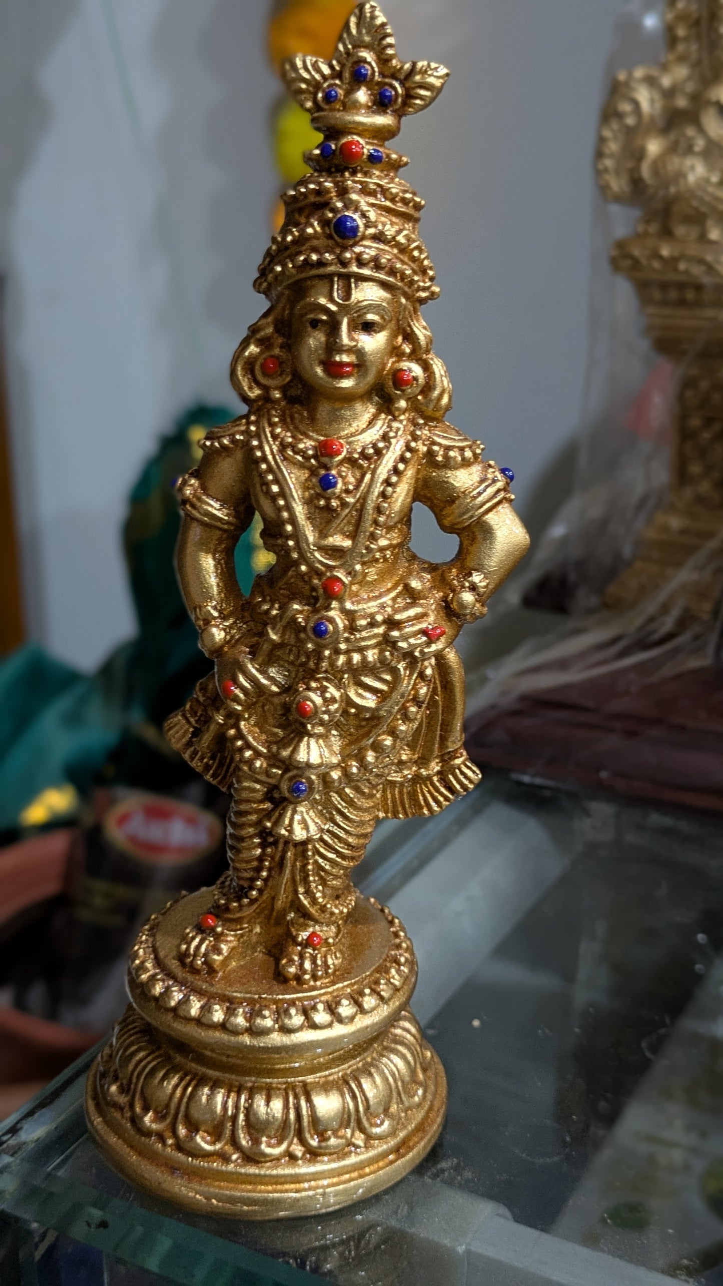 Lord Krishna - Golden resin