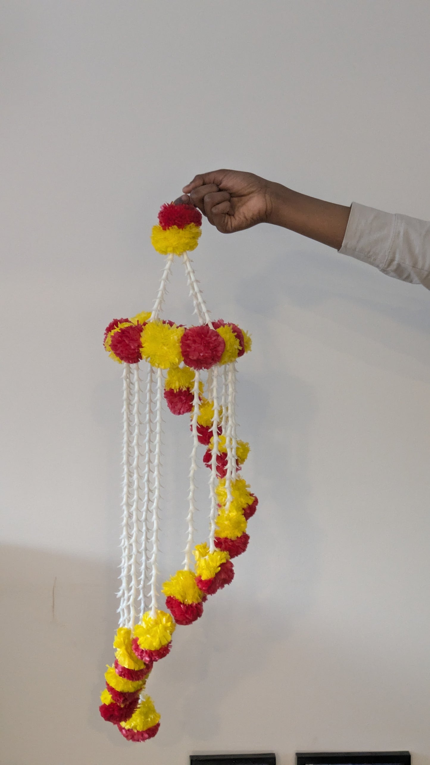 Marigold flower chandelier