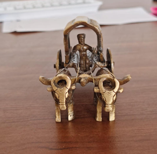 Brass bullock cart