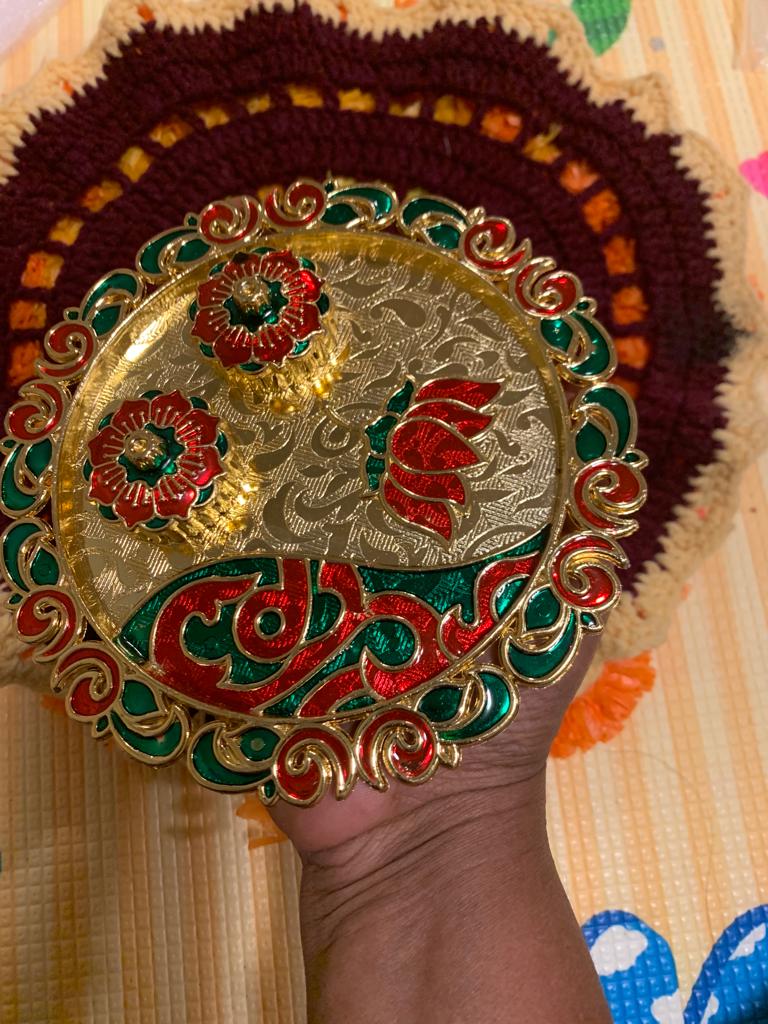 Lotus Haldi Kumkum plate