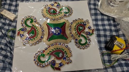 Rangoli peacock design