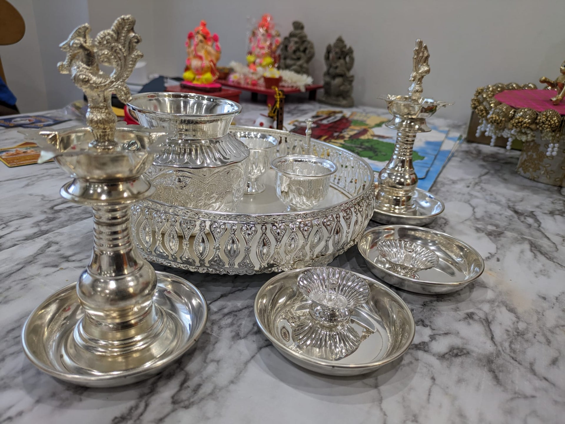Puja Grt Silver Articles Online Silver Deepam Grt Silver Pooja