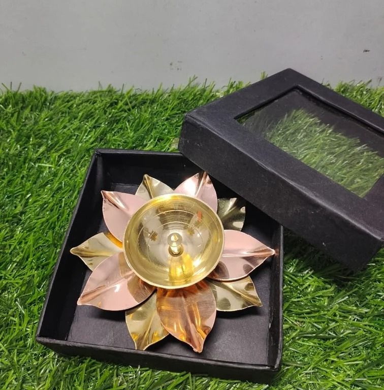 Brass copper diya combo