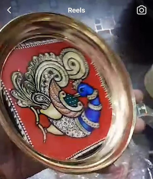 Brass Peacock plate 6"