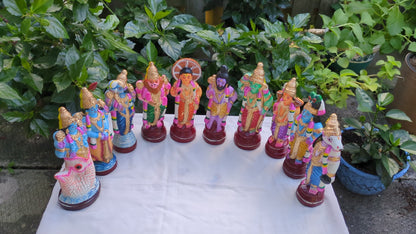Dasavatharam set - Size 9 inches