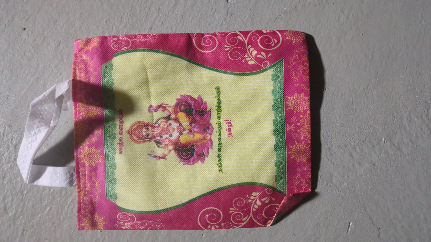 Ganesh design bag with Tamil words