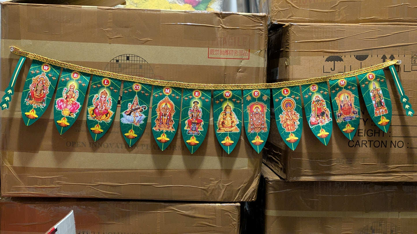 Artificial Mango leaf thoran with God