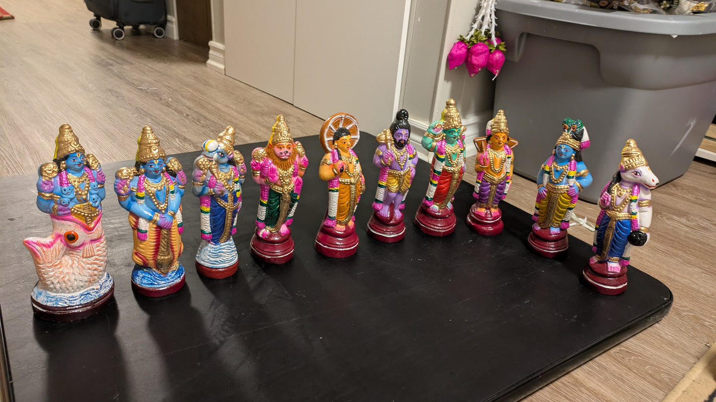 Dasavatharam set - Size 9 inches