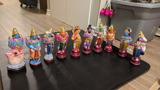 Dasavatharam set - Size 9 inches