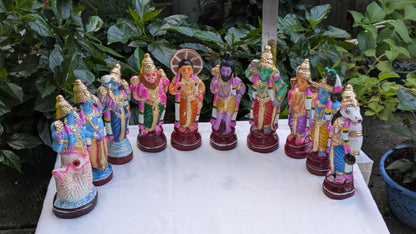 Dasavatharam set - Size 9 inches