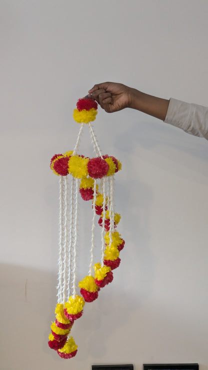 Marigold flower chandelier