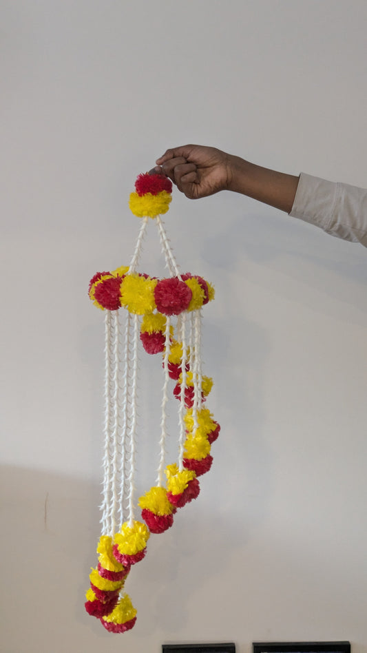 Marigold flower chandelier