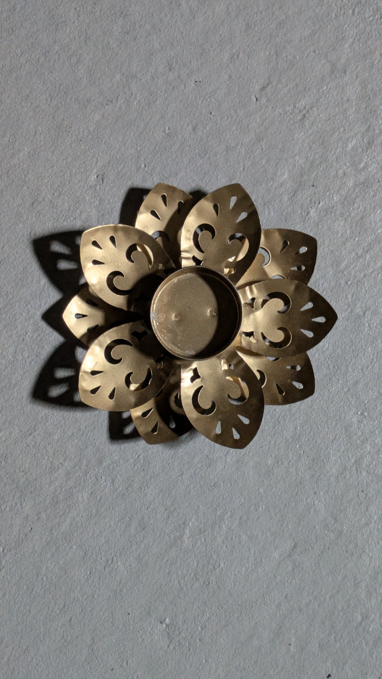 Jali Metal Lotus Candle holder