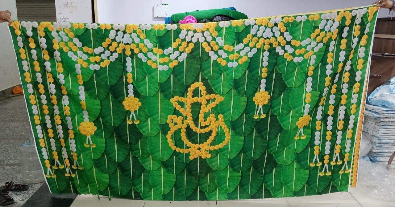 Flower Vinayaka backdrop